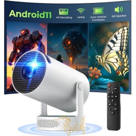 HOTPERK 12000 Lumen Projector 4K UHD Smart 5G WiFi Android TV Home Theater Movie Beamer