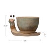 Creative Co-Op Stoneware Snail Planter, Reactive Glaze, (Each One Will