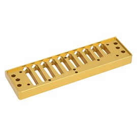 Dilwe Harmonica Comb, Metal Harmonica Comb 10-Hole Blues Harp Comb Part Compatible with SP20 Aluminium Alloy Harmonica Accessories (Gold) Performance Accessories