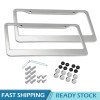 Chrome Stainless Steel Metal License Plate Frame Tag Cover With