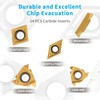 Indexable Lathe Turning Tool 5/8" 16mm Shank 21PCS Kit-7PCS Metal