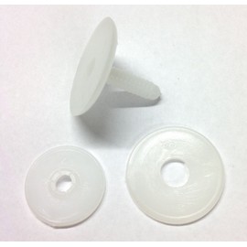 celloexpress Slim Animal Joints 25mm White - Teddy Bear & Soft Toy Making Limbs and Head Joints - Pack of 10
