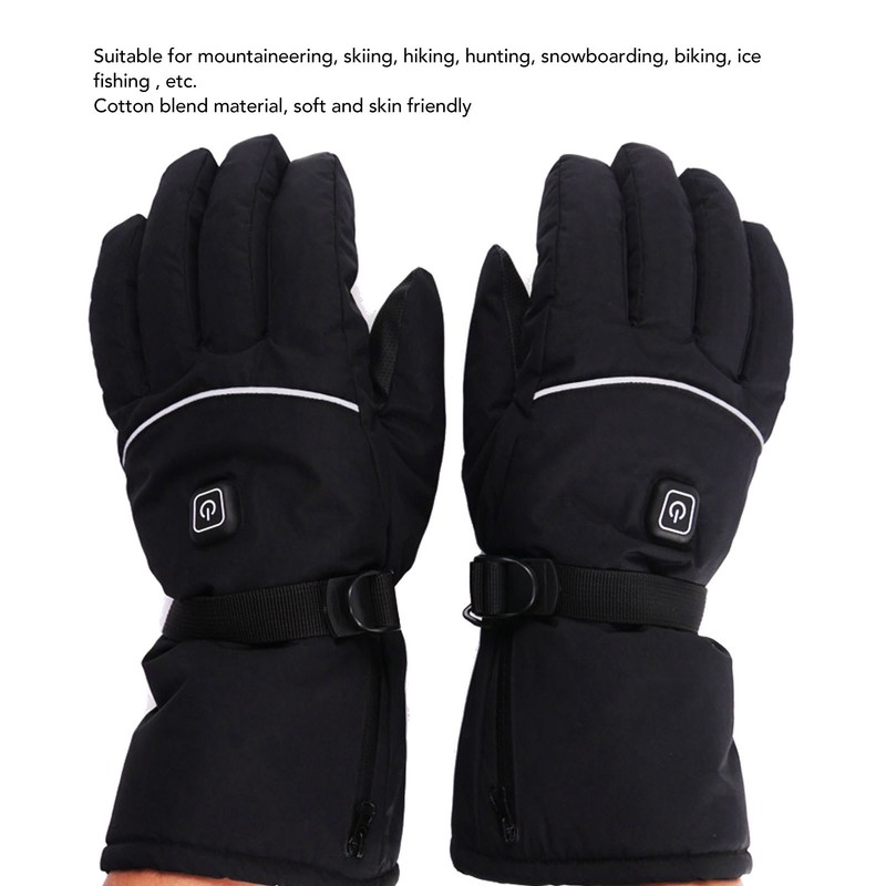 Electric Heated Gloves 3 Temperature Gears Windproof Double Side Heating