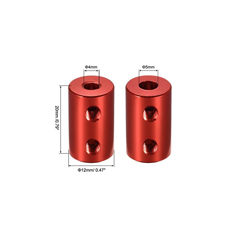 sourcing map Shaft Coupling Connectors 4 mm to 5 mm