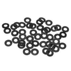 M METERXITY 120-Pack M10 Black Rubber Washer Assorted Kit, 10mm ID 20mm OD 2mm Thickness Rubber Flat Washer, Shower Hose Washers for Screws/Household Faucets/Garden Hoses Rubber Washers
