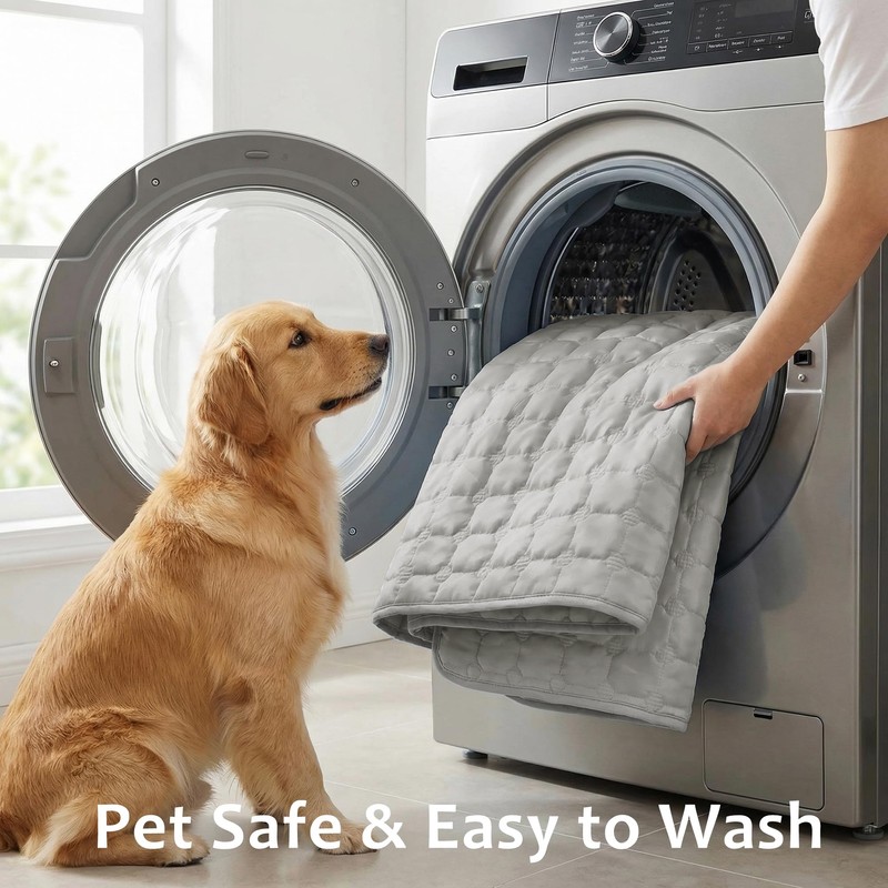 FunFurry Cooling Mat for Dogs，44"X32" Extra Large Pet Pad，Q-Max>0.5 Rapid