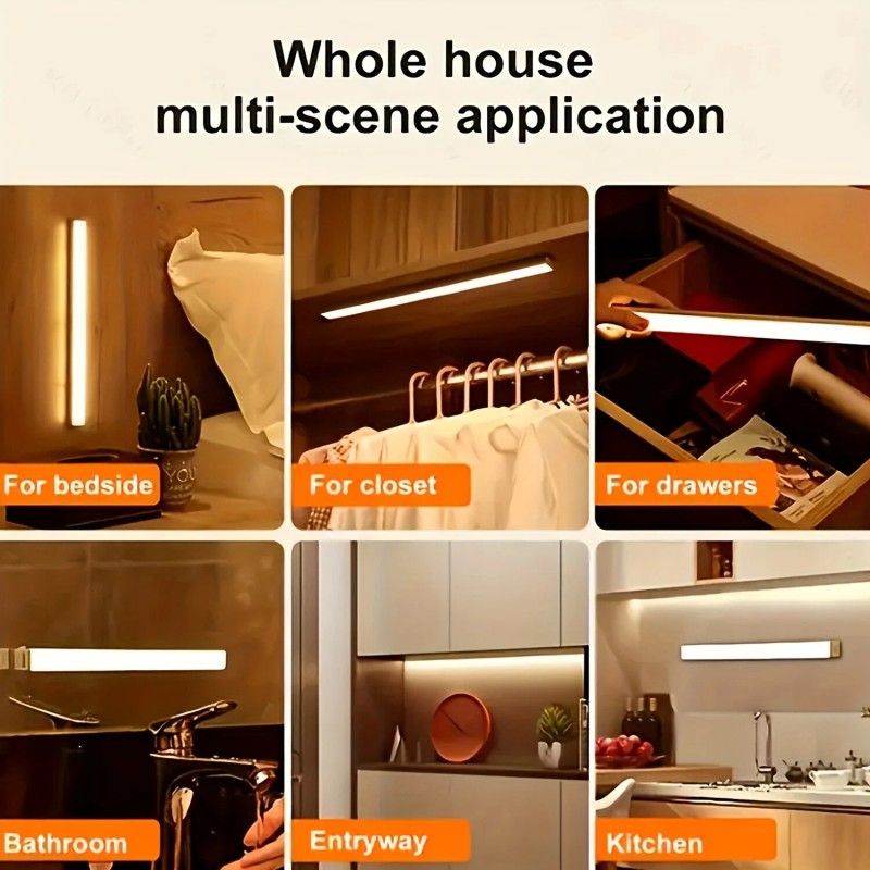 4pcs Motion Sensor Rechargeable Closet Lights