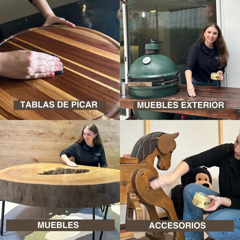 Aceite Mineral Y Cera De Abeja Para Madera. Grad Alimenticio