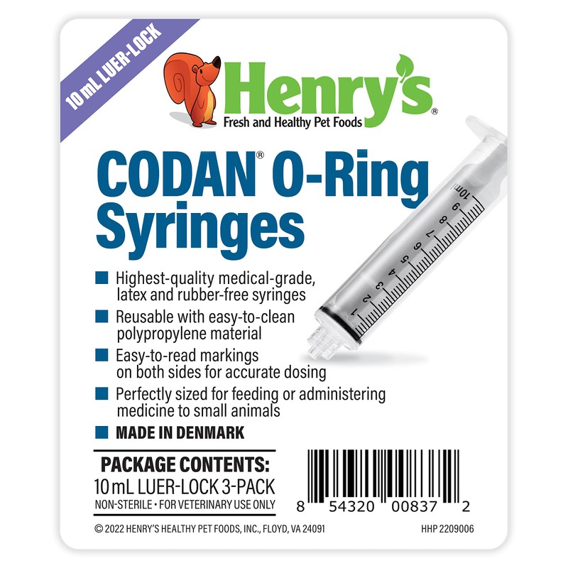 CODAN Luer-Lock O-Ring Syringes, 10 mL (3)