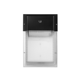 Globe Electric 23W Black Wall Pack 2000 Lumens Hardwired Automatic Dusk to Dawn Outdoor Integrated LED Flood Light Security Light, Spotlight, Outside House Lights