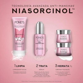 Rutina Ponds Antimanchas Bright Serum Limpiador Niasorcinol