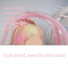 Pink Clear PVC Hanging Display Case for Plush Dolls &