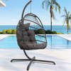 RADIATA Heavy Duty Egg Chair Swing with Stand, 350Lbs Rattan