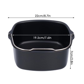 Heißluftfritteuse Backform für HD9925 HD9860 HD9905/01 Airfryer Zubehör, 22cm Quadratische Eisen Air Fryer Kuchenform Luftfritteuse Kuchenpfanne Kuchenfass Ersatz