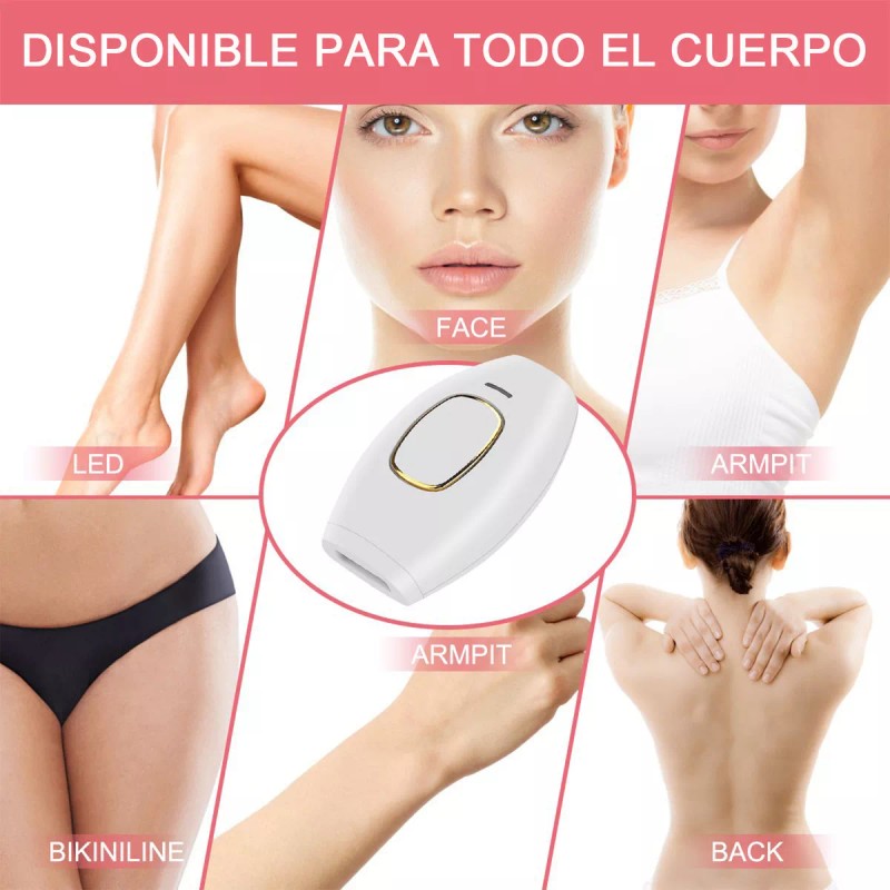 Tensky Depiladora Permanente Láser 999,999 Flashes Facial Y Corpora Niveles