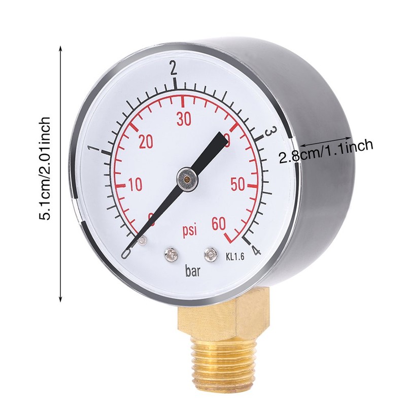 Mini Medidor de Presión de de Doble Escala 0-60 PSI