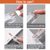 DSBGKJI Mini Push Stapler, Paper Clamp Clip Dispenser with 50