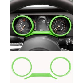 Savadicar Green Interior Accessories - Instrument Panel Trim Set for 2018-2023 Jeep Wrangler JL JLU 4XE & Gladiator JT - Solid Color Interior Decor Upgrade Option, 3-Piece