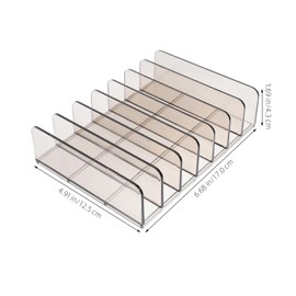 SHINEOFI Acrylic Desk Organizer for Sorting Mail, Business Card 2 Pack, 7 Slot Mail Organizer Countertop Clear Bill Money Divider for Cash Envelope Cell Phone Divider Holder for Charging