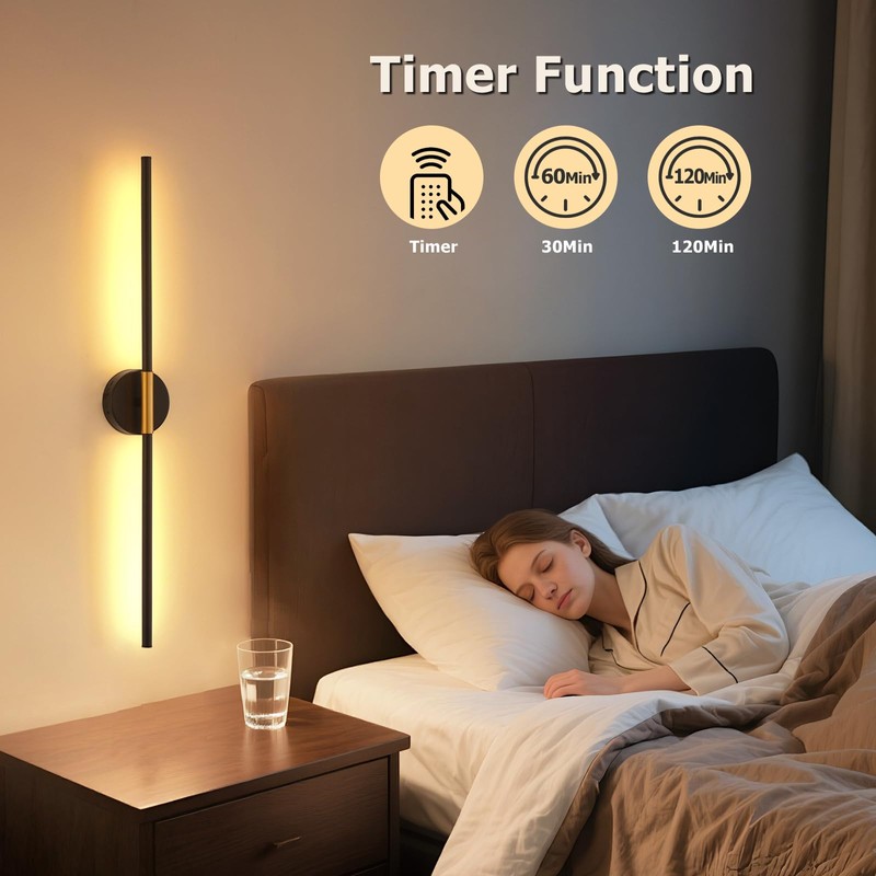 JOOSENLUX Battery Operated Wall Sconces Set of 2 – Gold