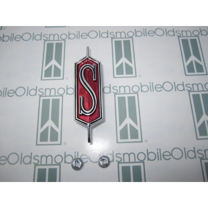 NORS 1968 Olds Cutlass "S" Hood Emblem with Hardware |