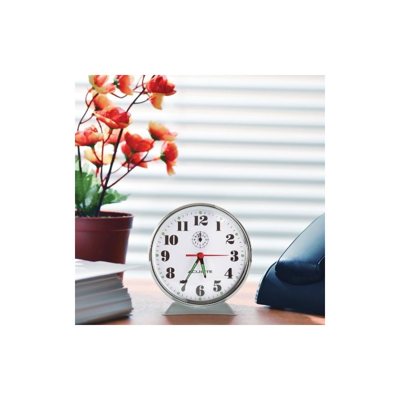 AcuRite 15606 Vintage Alarm Clock, White