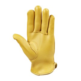 Saranac Women's Large Gold Deerskin Leather Gloves
