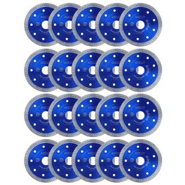 AOKLIT 4.5 inch Super Thin Tile Blade, 20 Pcs Diamond Saw Blades, Diamond Blade for Angle Grinder Cutting Porcelain Tile Granite Marbles (Blue)