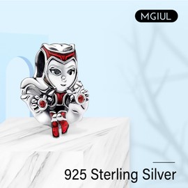MGIUL Red Doctor Strange Charm Beads for Women Bracelets Necklaces 925 Sterling Silver Pendants Jewelry Gift