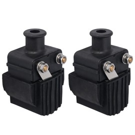 Vkinman 2Pcs Black 339-832757A4 Ignition Coil Replacement for Mercury & Mariner Outboard Boat 6-125Hp 140Hp V135 V150 210CC Chrysler Force 40Hp-150Hp 18-5186 339-7370A13 339-832757B4