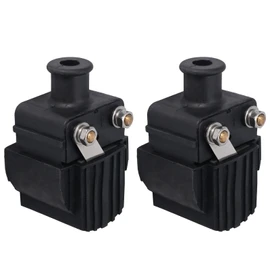 Vkinman 2Pcs Black 339-832757A4 Ignition Coil Replacement for Mercury & Mariner Outboard Boat 6-125Hp 140Hp V135 V150 210CC Chrysler Force 40Hp-150Hp 18-5186 339-7370A13 339-832757B4