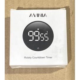Avinia LED Rotating Countdown Timer, Adjustable Brightness Magnetic QX-5611-2
