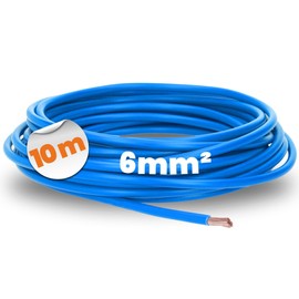 10 m Lapp 4520024 H07V-K 6 mm² Blue I Wiring Cable I Flexible Wire Cable PVC Single Core I Stranded 6 mm2 I Wiring