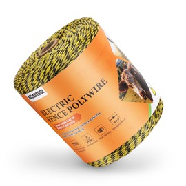 Aclastool Electric Fence Wire, 1400ft 427m, Polywire for Portable Livestock Fencing, 6 Stainless Steel Strands for Reliable Conductivity and Rust Resistance, UV Resistant