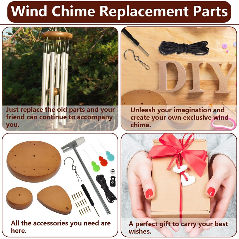 Wind Chime Replacement Parts, 28 PCS Windchime Repair Kit Including