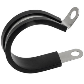 TOMSHIELE 6 PCS 2 Inch Cable Clamps, Rubber Cable Clamps, Rigid Pipe Straps, Metal Wire Clamps, for Pipe or Wire Cord Installation (51mm)