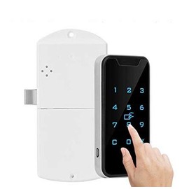 Cerradura Electrónica del Gabinete, Cerradura Sin Llave IC Inteligente Digital de Aleación de Zinc con Teclado Táctil, Cerradura Electrónica de Cajones para Guardarropa, Archivo, Puerta