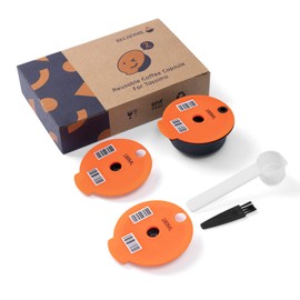 RECAFIMIL Tassimo Refillable Coffee Capsule Reusable Capsule Coffee Filter for Tassimo Refillable Bosch 180ml 2 Replacement Lids 180ml