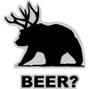 Beer Bear Funny Vinyl Sticker 5 Inch
