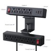 VILONG 2 in 1 Desktop Edge Power Strip,Removable Clamp Power
