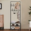 Yaheetech 3-in-1 Coat Rack Shoe Bench, Entryway Hall Tree with