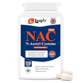 Nac Supplement 600mg 120 Vegan Capsules | Nac N-Acetyl-Cysteine 600mg | UK Made GMP Certified | Daily Food Supplement| 120 Days Supply