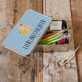 Mr. & Mrs. Panda Metal Tin Rectangular Fox Mum & Child Gift Storage Box Dad Tin Box Brother Container Tin Box Storage Tin