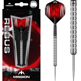 Mission Darts Rebus Steel Tip 90% Tungsten Darts - Linear Grip