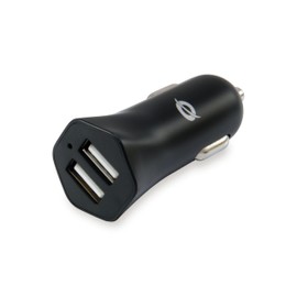 Conceptronic Carden 2-Port 12W USB Car Charger - Black