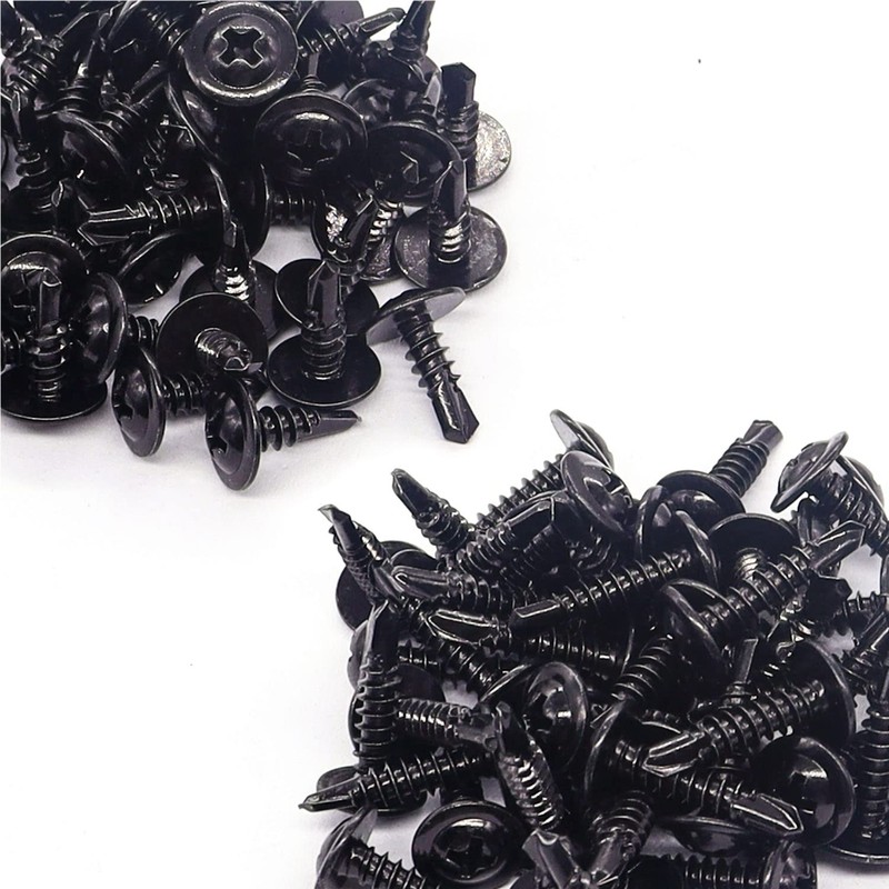 weideer 100pcs #8 Self Tapping Screws for matal,410 Stainless Steel