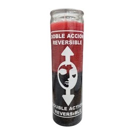 INDIO 7-Day 2 Color Double Action Reversible Candle-Red/Black