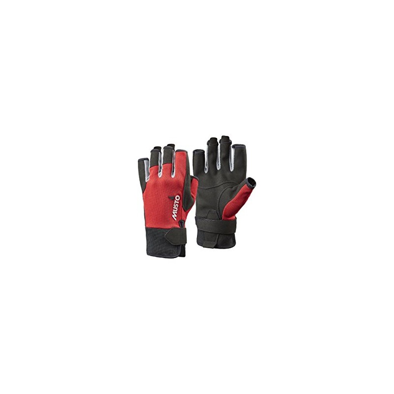 Musto Essential Sailing Short Finger Gloves Red - Unisex -