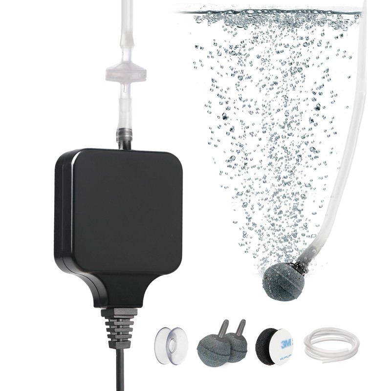 Clscea Aquarium Mini Air Aerator Pump for 1-15 Gallon Fish