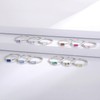 Birthstone Rings Jewelry 925 Sterling Silver Colorful Stackable Promise Ring